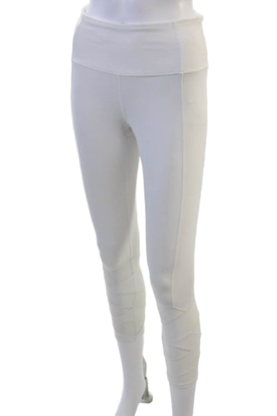 Athleta Women Ankle Leggings White 78% Polyester 22% Lycra Size XS