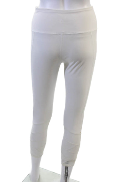 Athleta Women Ankle Leggings White 78% Polyester 22% Lycra Size XS