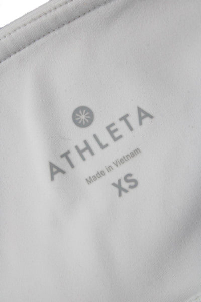 Athleta Women Ankle Leggings White 78% Polyester 22% Lycra Size XS