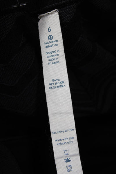 Lululemon Women Ankle Leggings Black Aztec Size 6