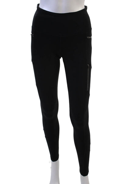 Athleta Women Ankle Cargo Leggings Black Supplex Nylon Size XS