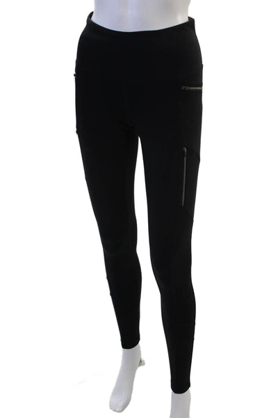 Athleta Women Ankle Cargo Leggings Black Supplex Nylon Size XS