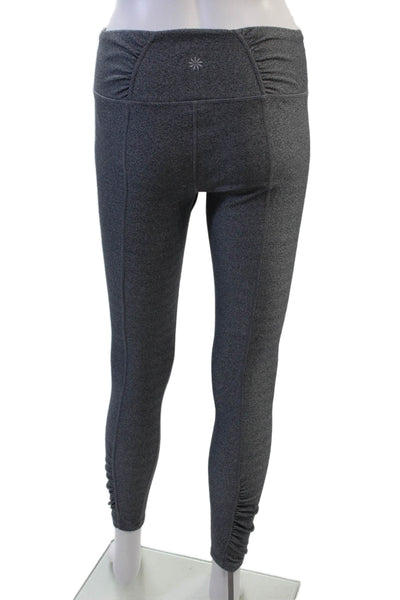 Athleta Women Ankle Herringbone Leggings Dark Gray Size S