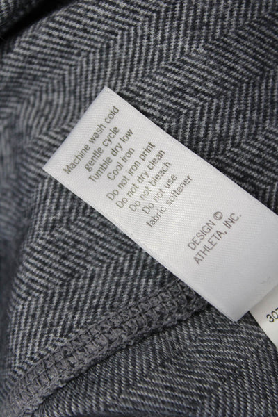 Athleta Women Ankle Herringbone Leggings Dark Gray Size S