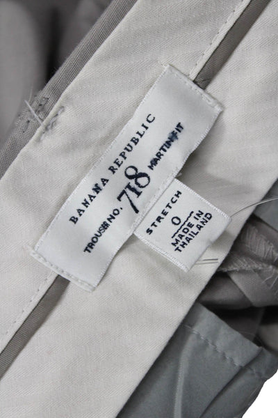 Banana Republic Unisex Chino Dress Pants Gray Cotton Modal Size 0