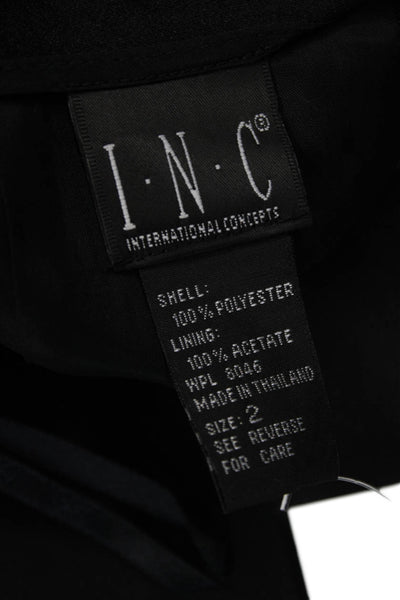 INC International Concepts Women Maxi Long Black Skirt 100% Polyester Size 2