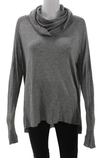 Adam Adam Lippes Unisex Pullover Turtleneck Sweater Gray Bamboo Cashmere Size L