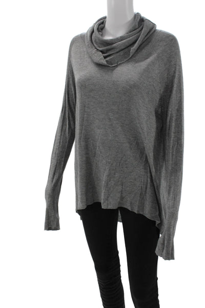 Adam Adam Lippes Unisex Pullover Turtleneck Sweater Gray Bamboo Cashmere Size L