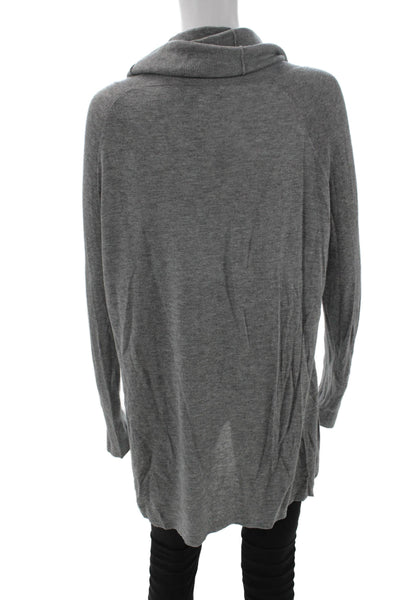 Adam Adam Lippes Unisex Pullover Turtleneck Sweater Gray Bamboo Cashmere Size L