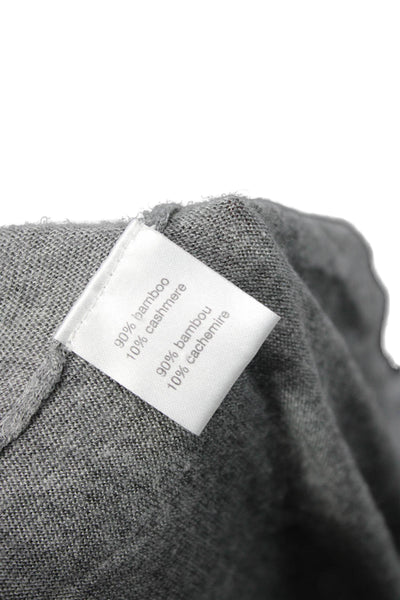 Adam Adam Lippes Unisex Pullover Turtleneck Sweater Gray Bamboo Cashmere Size L