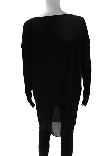 Rag & Bone Womens Black Rayon Tunic Long Sleeve Round Neck Size M