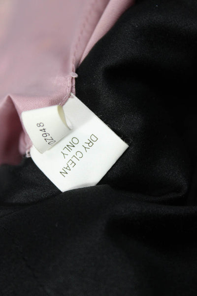 Kay Unger Womens Pink Classic Blazer Button Mock Neck Long Sleeve Size 8
