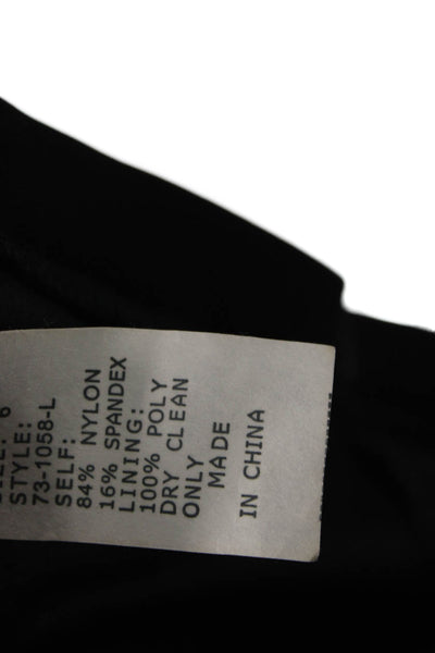Tadashi Women Black Maxi Skirt Solid Nylon Spandex Size 6
