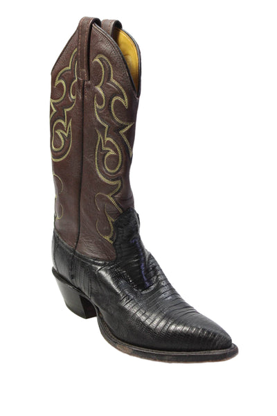 Nocona Boots Womens Leather Pointed Toe Mid-Calf Cowboy Boots Brown Size 6.5