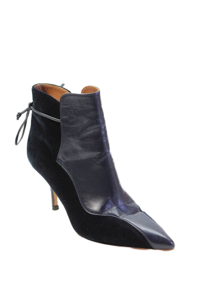 Malone Souliers Womens Leather Suede Ankle Boots Shoes Black Size 6.5