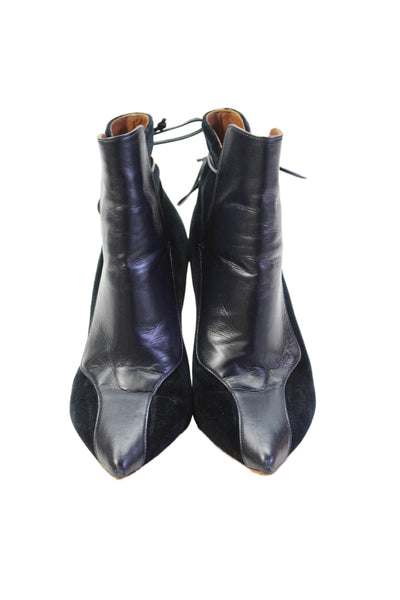 Malone Souliers Womens Leather Suede Ankle Boots Shoes Black Size 6.5