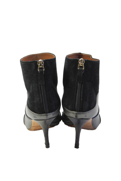 Malone Souliers Womens Leather Suede Strap Detail Ankle Boots Shoes Black Size 7