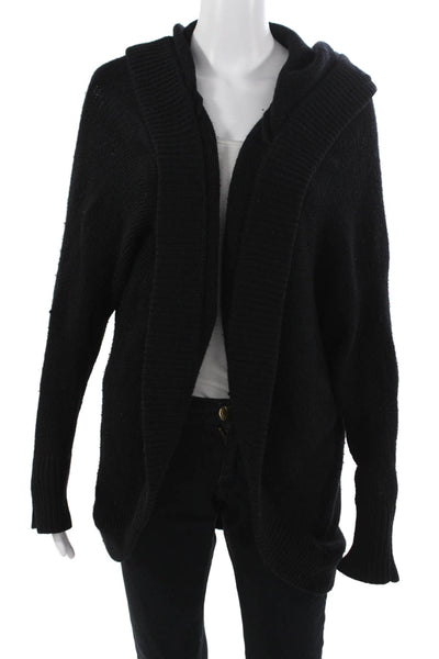 Theory Unisex Cardigan Black Wool Cashmere Long Sleeve Size S