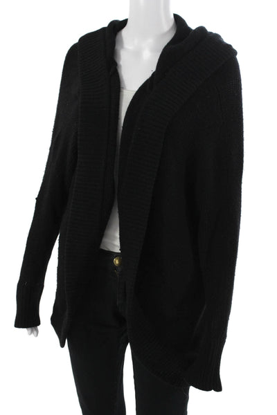 Theory Unisex Cardigan Black Wool Cashmere Long Sleeve Size S