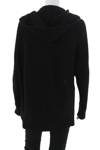 Theory Unisex Cardigan Black Wool Cashmere Long Sleeve Size S