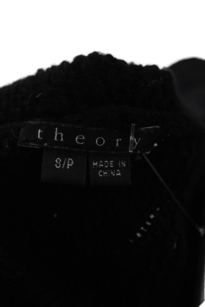 Theory Unisex Cardigan Black Wool Cashmere Long Sleeve Size S