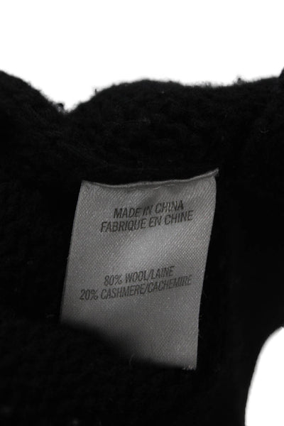Theory Unisex Cardigan Black Wool Cashmere Long Sleeve Size S