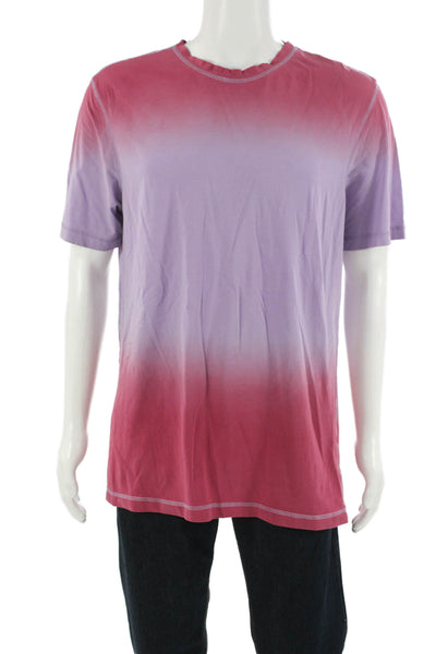 Bugatchi Mens Red 100% Merino Wool Crew Neck Short Sleeve T-Shirt Size M