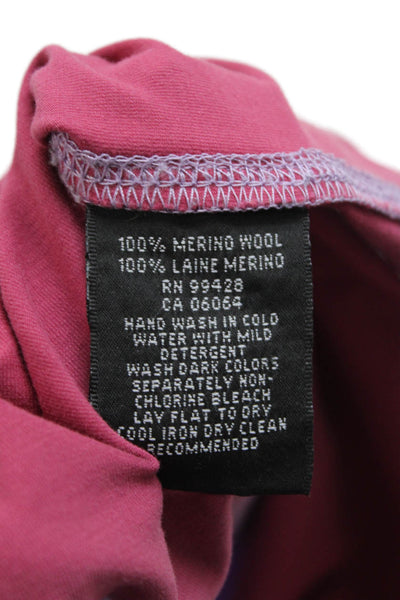 Bugatchi Mens Red 100% Merino Wool Crew Neck Short Sleeve T-Shirt Size M