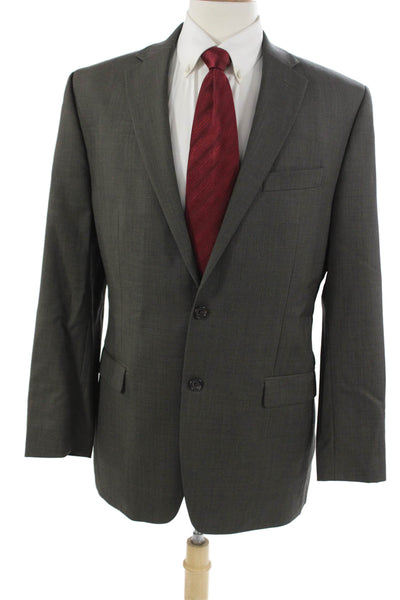 Lauren Ralph Lauren Mens 2 Piece Wool Suit Jacket Dark Gray Button Size 40