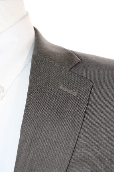Lauren Ralph Lauren Mens 2 Piece Wool Suit Jacket Dark Gray Button Size 40