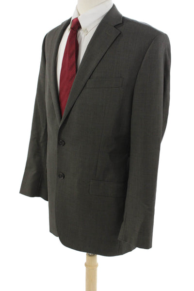 Lauren Ralph Lauren Mens 2 Piece Wool Suit Jacket Dark Gray Button Size 40