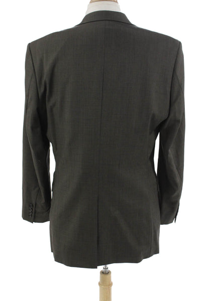 Lauren Ralph Lauren Mens 2 Piece Wool Suit Jacket Dark Gray Button Size 40