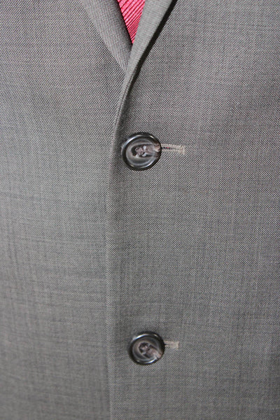 Lauren Ralph Lauren Mens 2 Piece Wool Suit Jacket Dark Gray Button Size 40