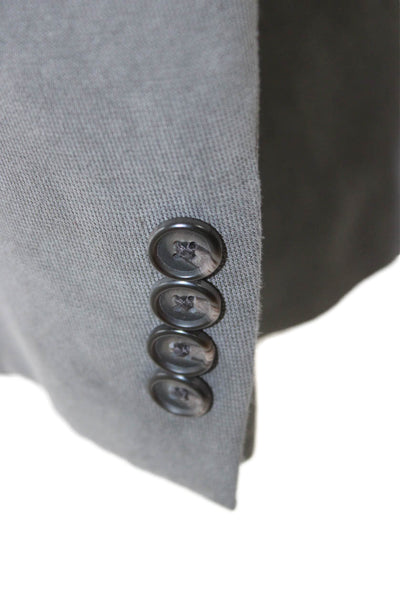 Lauren Ralph Lauren Mens Gray Wool Collared Suit Jacket Button Size 40