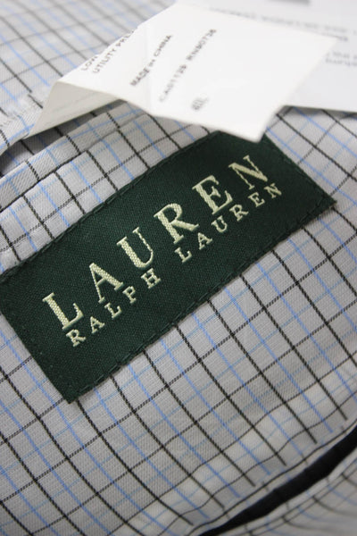 Lauren Ralph Lauren Mens Gray Wool Collared Suit Jacket Button Size 40
