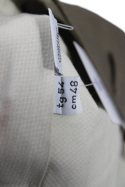 Ermenegildo Zegna Men Dress Pants Brown 98% Cotton 2% Lycra Size 54