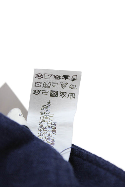 Zara Womens Cropped Aztec Dark Blue Pants Size S