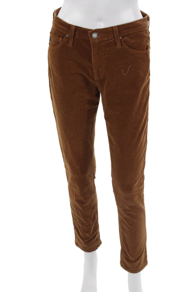 AG Adriano Goldschmied Women Ankle Cropped Pants Brown Size 27