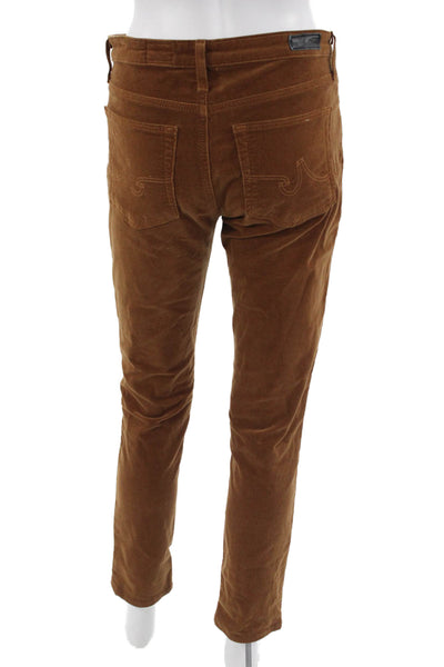 AG Adriano Goldschmied Women Ankle Cropped Pants Brown Size 27