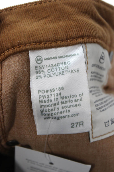 AG Adriano Goldschmied Women Ankle Cropped Pants Brown Size 27