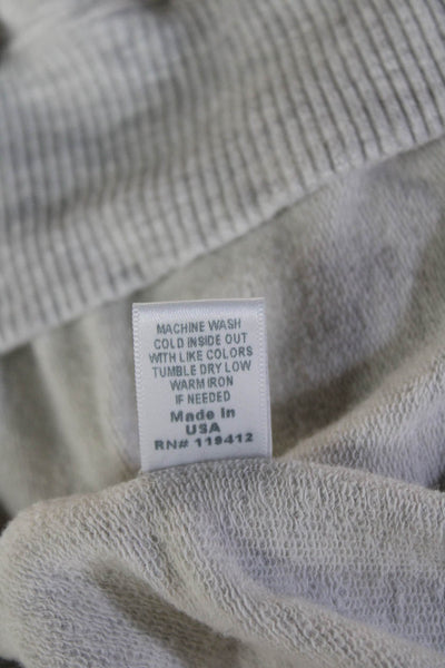 Monrow Women Pullover Sweatshirt Beige Long Sleeve Crew Neck Size M