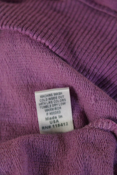 Monrow Womens Pullover Hoodie Purple Rayon Blend Long Sleeve Size XS