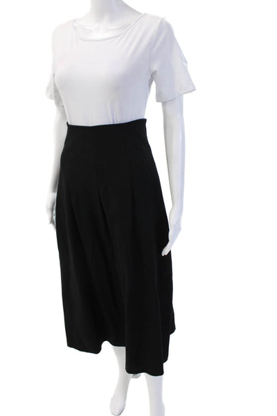 Hubert Gasser Womens A-Line Pleated Black Skirt Viscose Blend Size 42