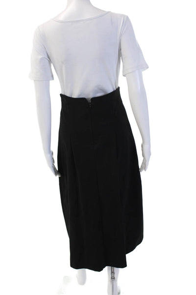 Hubert Gasser Womens A-Line Pleated Black Skirt Viscose Blend Size 42