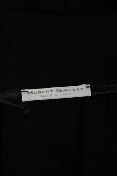 Hubert Gasser Womens A-Line Pleated Black Skirt Viscose Blend Size 42