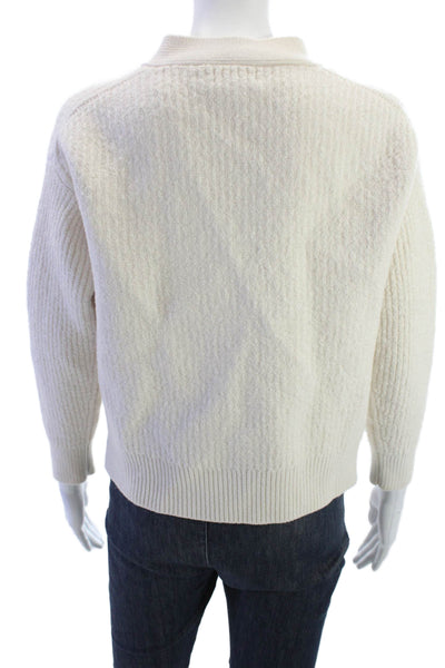 Wilfred Unisex Beige Merino Wool V-Neck Cardigan Button Long Sleeve Size XS