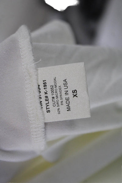 Krisa Women Basic Long Sleeve White T-Shirt Siro Micromodal Size XS