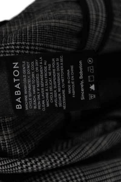 Babaton Womens Glen Print Unlined Long Sleeve Blazer Gray Size 00