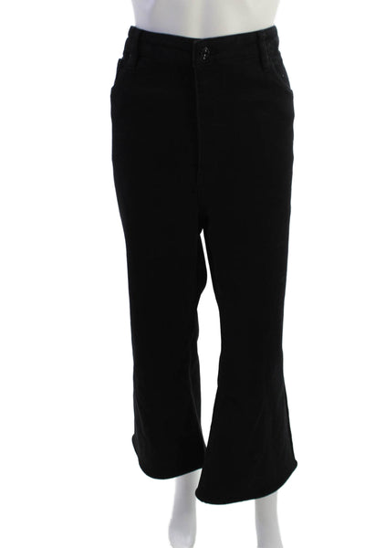 Frame Unisex Cropped High Rise Black Jeans Size 33