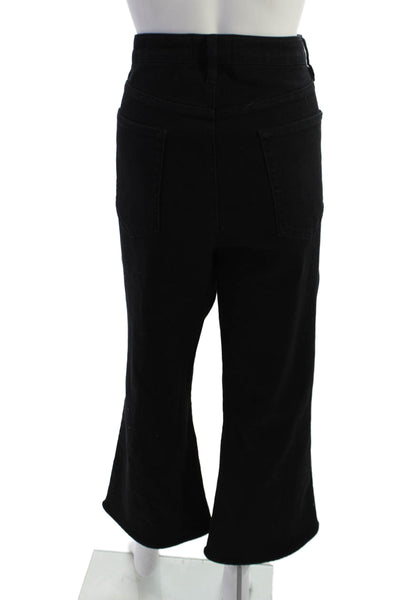 Frame Unisex Cropped High Rise Black Jeans Size 33